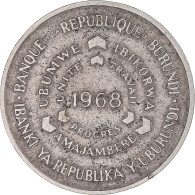 Monnaie, Burundi, 10 Francs, 1968, TTB, Cupro-nickel, KM:17 - Burundi