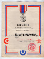 VP22.042 - ALGERIE 1961 - Diplôme Des Opérations De Sécurité.....Caporal J. DUCHAMPS - 9 ème Rgt D'Infanterie De Marine - Documenti