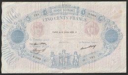 France, 500 Francs, ''Bleu Et Rose'', 16 Juillet 1936 - N.2364 - 781 - TTB - 500 F 1888-1940 ''Bleu Et Rose''