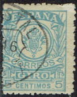 Spanien Postanweisungsmarke 1920,MiNr 1II,mit Nummer Sehr Selten, Stark Verschoben, Gestempelt - Usados