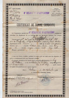 VP22.044 - VALENCE 1909 - Certificat De Bonne Conduite - Soldat Léon BOUILLAUD - 6 ème Régiment D'Artillerie - Documenti