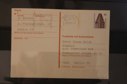 Berlin 1989; P137 F; Sehenswürdigkeiten; 40 Pf., Gebraucht, Befördert, Codiert - Cartes Postales - Oblitérées