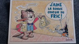 CPM ILLUSTRATEUR BARBEROUSSE CHAT SOURIS J AIME LA BONNE ODEUR DU FRIC - Barberousse