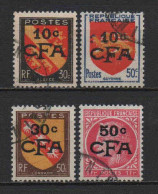 Réunion  - 1949 - Tb De France Surch - N° 281 à 284 - Oblit - Used - Gebraucht