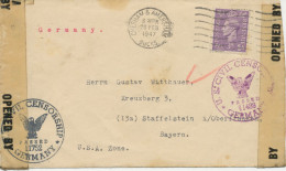 GB 1947, GVI 3 D On Fine Censored Cover – Very Rare With Two Different USA Censorships (U.S. CIVIL CENSORSHIP / PASSED 1 - Covers & Documents