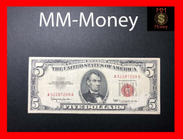 U.S.A.  USA  United States  5 $ 1963  P. 383   *red Seal*      VF - Federal Reserve Notes (1928-...)