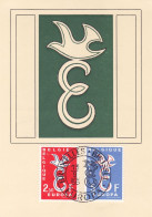 BELGIUM 1958 EUROPA CEPT FDC Maxicard - 1958