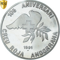 Monnaie, Andorre, Croix Rouge, 25 Diners, 1991, Pobjoy Mint, Proof, PCGS - Andorre