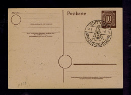 Sp9756 DEUTSCHE POST Factories Industry Exhibition Document Postal-paper Pmk 1947 Stuttgart - Usines & Industries