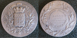 Médaille En Argent Massif, Mont De Piété Paris , Attribuée En 1913 Au Chef De Service, Par Marey - Professionnels / De Société