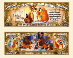 USA - FANTASY NOTE -  LADY  AND  THE  TRAMP  - UNC / CARTOON  SERIE - Otros & Sin Clasificación