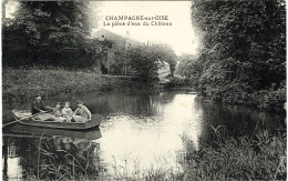 CHAMPAGNE-sur-OISE - La Pièce D'eau Du Château - Enfants Et Rameur Dans Une Barque - R/V - Champagne Sur Oise