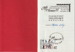 MONACO - 1997 - PASSEPORT OFFICIEL EXPO PHIL. PRESTIGE - 24 PAGES AVEC TIMBRES + OBLITERATIONS PAYS PARTICIPANTS ! - Marcofilia