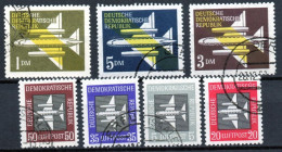 DDR Alemania Oriental  Año 1957 Serie Completa Correo Aéreo Yvert Nr. 1/7 Usada Aviones - Gebraucht