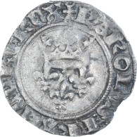 Monnaie, France, Charles VI, Gros Florette, Paris, TTB, Billon, Duplessy:387 - 1380-1422 Carlo VI Il Beneamato