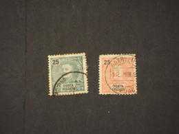 PONTA DELGADA - 1897/905 RE  25 + 25 R.  - TIMBRATO/USED - Ponta Delgada