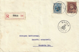 Enveloppe Recommandée De Vaulx à Gaurain-Ramecroix 1934 - 1931-1934 Képi