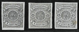 Luxembourg - Essais Armoiries No. 27, 28 + 29 - Errors & Oddities