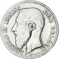 Monnaie, Belgique, Leopold II, 50 Centimes, 1898, Bruxelles, TB, Argent, KM:27 - 50 Cent