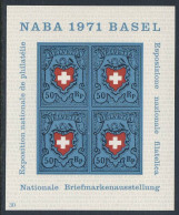 Switzerland Schweiz Suisse 1971 Mi B21 (=Mi 946) YT B21 Sc 530 SG MS 810 ** NABA '71 Basel - Rayon-II Marke (1850) - Esposizioni Filateliche