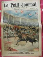 Le Petit Journal. N° 1069 De 1911. Corrida Tragique à Toulon. Maroc, Courrier De Fez Poursuivis Par Des Cavaliers - Le Petit Journal