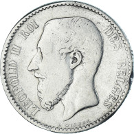 Monnaie, Belgique, Leopold II, Franc, 1886, Bruxelles, TB, Argent, KM:29.1 - 1 Frank