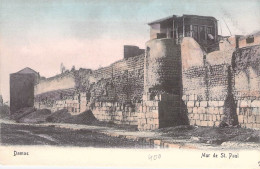 Syrie - Mur De St Paul - Colorisé  - Carte Postale Ancienne - Syrië