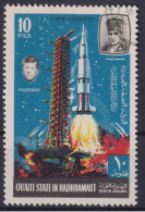 1967 Hadhramaut, Qu'aiti: Mi:AD-QSH 115A, Yt:AD-QSH 84-A, Saturn-V-Start, Raumfahrt - Yémen