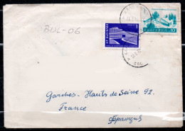 BUL-06 : Bulgarie > France > Cachet Manuel Sur 2 Timbres - Briefe U. Dokumente