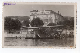 1940? YUGOSLAVIA,CROATIA,CRIKVENICA,ROYAL NAVY HYDROPLANE BOAT,SHIP,ORIGINAL PHOTOGRAPH,FOTO LA FOREST,USED POSTCARD - Boats