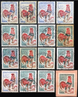 1962 - Y&T : N° 1331 - 25 C. Et 1331A - 30 C. Coq De Decaris - Oblitérés - 1962-1965 Hahn (Decaris)