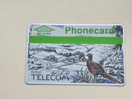 United Kingdom-(BTC012)-WINTER 1989-Pheasan-(294)(40units)(986B00404)price Cataloge 2.00£ Used+1card Prepiad Free - BT Souvenir