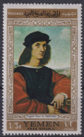 1968 Yemen Arab. Rep.*F, Mi:YE-AR A752, Yt:YE-AR 249A, Angelo Doni By Raphael, Raphael Paintings (Golden Border) - Yémen