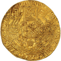 Monnaie, Grande-Bretagne, Edward IV, Noble D'or à La Rose, 1464-1470, Londres - 1066-1485 : Basso Medio Evo