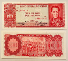 Bolivia 100 Pesos Prefix Z Bolivianos 1962 UNC - Bolivie