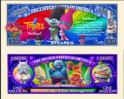 USA - FANTASY NOTE -  TROLLS  &  THE  BERGENS  - UNC / CARTOON  SERIE - Andere & Zonder Classificatie