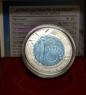 25 Euro Gedenkmünze 2010 Österreich / Austria - Erneuerbare Energie - Silber / Niob - Autriche