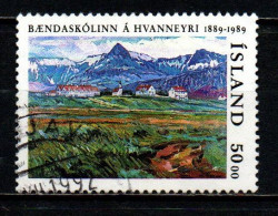 ISLANDA - 1989 - CENTENARIO DELLA SCUOLA DI AGRICOLTURA DI HVANNERY - USATO - Gebraucht