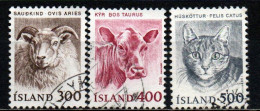 ISLANDA - 1982 - FAUNA: PECORA, BUE E GATTO - USATI - Used Stamps