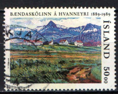 ISLANDA - 1989 - CENTENARIO DELLA SCUOLA DI AGRICOLTURA DI HVANNERY - USATO - Gebraucht