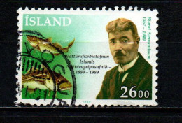 ISLANDA - 1989 - CENTENARIO DELLA SOCIETA' ISLANDESE DI STORIA NATURALE - B. SAEMUNDSSON - USATO - Gebraucht