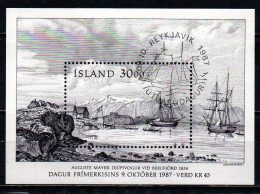 ISLANDA - 1987 - Trading Station Of Djupivogur In 1836 - Souvenir Sheet - USATO - Gebraucht