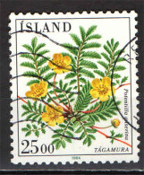 ISLANDA - 1984 - FLORA LOCALE: POTENTILLA ANSERINA - USATO - Gebraucht