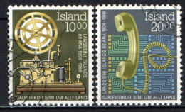 ISLANDA - 1986 - 80° ANNIVERSARIO DEL SERVIZIO TELEFONICO E TELGRAFICO DI STATO - USATI - Used Stamps