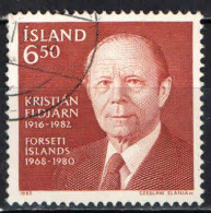 ISLANDA - 1983 - PRESIDENTE KRISTJAN ELDJAM - USATO - Gebraucht