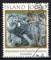 ISLANDA - 1985 - "SETE DI VOLARE" - DIPINTO DI JOHANNES S. KJARVAL - PAINTING - USATO - Gebraucht