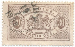 SWEDEN SVERIGE ?? OFFICIAL STAMPS ORE 30 USED - Fiscale Zegels