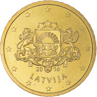 Lettonie, 50 Euro Cent, 2014, Stuttgart, SPL+, Laiton, KM:155 - Latvia