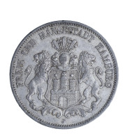 Allemagne-Ville Libre DHambourg 5 Mark 1876 Hambourg - 2, 3 & 5 Mark Silver