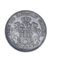 Allemagne-Ville Libre DHambourg 5 Mark 1876 Hambourg - 2, 3 & 5 Mark Zilver